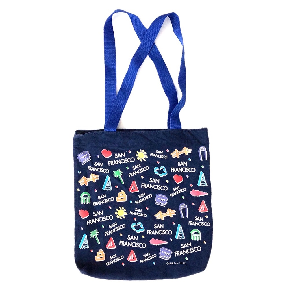 Luke-A-Tuke San Francisco Doodle Print Tote Bag